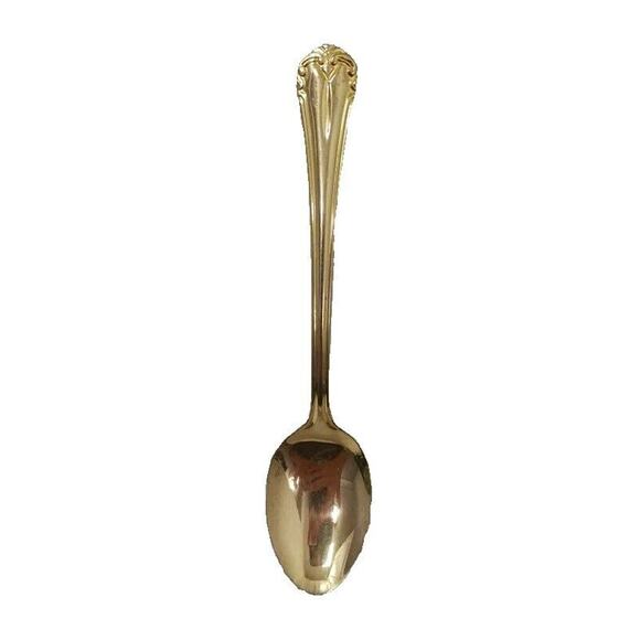 Hampton Silversmiths Gold Electroplate Elegant Scroll Deco Teaspoon Replacement - Picture 3 of 15